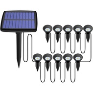 Lampu Tanah Solar untuk Laluan Taman 10 LED Lampu Tanah Solar Bertenaga Solar untuk Taman, Laluan Pe