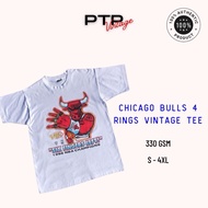 Chicago Bulls 4 Rings Vintage Tee