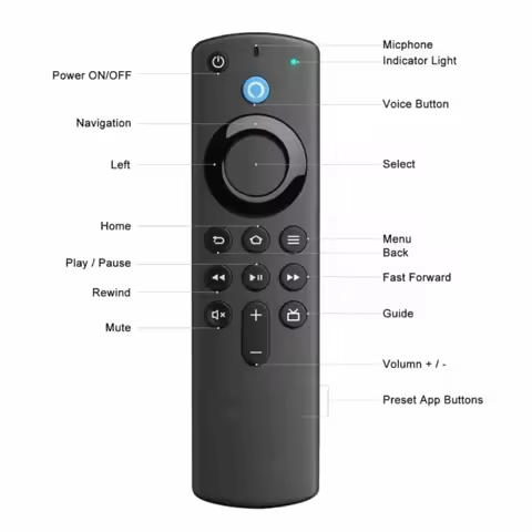 L5B83G Bluetooth-compatible Voice Remote Control Replacement L5B83H Compatibility for TV 4k Black D2