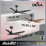SIRIM DEKA F5DC 56”/46” Inch Stylish Ceiling fan with light LED Kipas Siling-5 Blades Remote Control DC Motor