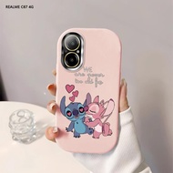 Softcase For Realme C67 C65 C63 C61 C55 C53 C51 C35 C21Y C25Y Cartoon Stitch Couple Back Cover Case 