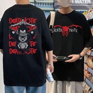 Japanese Anime Death Note Yagami Light Misa Amane Print T-shirt Men Vintage High Quality T Shirts Man Streetwear XS-4XL-5XL-6XL