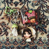 [read desc] mofusand figure lemon buldak korean noodles snack gacha blythe doll pin keychain keyring