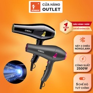 Salon standard hair dryer 2500W CWELL, 6 powerful dual drying modes, integrated fast heat shut-off b