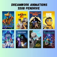 DREAMWORK ANIMATION CARTOONS PENDRIVE KARTUN KANAK KANAK 32GB KINGSTON USB - PENDRIVE CERITA KARTUN 