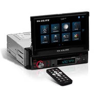 BE880B Car Stereo - Single Din, 7 Inch Motorized Touchscreen, Bluetooth Audio and Calling, Screen Mi