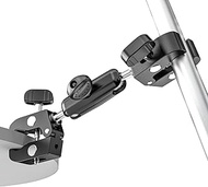 Kolasels Double Super Clamp Mount with 1/4" Screw Interface [Full Metal] 360° Adjustable Umbrella Cl