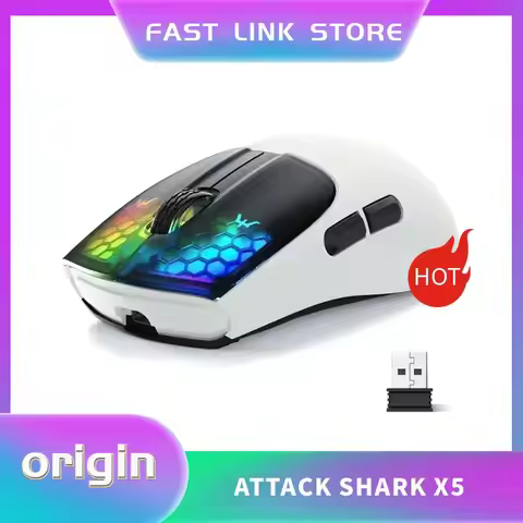 ATTACK SHARK X5 49g Wireless Gaming Mouse,Bluetooth Tri-mode,PAW3212 PixArt Optical Sensor for PC/MA