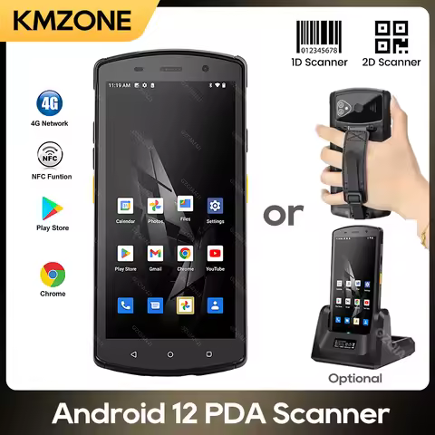 Android 12 Handheld PDA Terminal 4GB+64GB 1D+2D Barcode Scanner 5.7 Inch 4G WiFi GPS NFC Rugged Ware