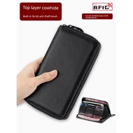 dompet lelaki wallet wallet for man Genuine Genuine Leather Men's Card Holder Women's Multi-Card Slo