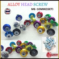 🔥Hot Item🔥M6 x 10mm Universal Screw Skru Alloy head Screw Nut Lesen Plate and Skru Nombor Plate Moto