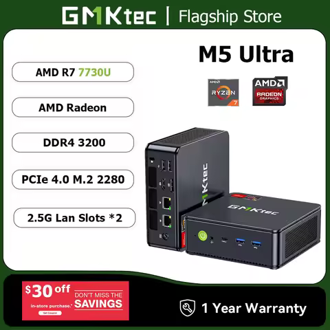 Gaming Computer PC AMD R7 7730U Mini PC 8-core 12-thread Desktop Mini Host 16GB DDR5 1TB SSD Mini Co