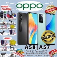 OPPO A58 NFC | A57 BARU RAM 8/128GB - 4/64GB 50MP AI CAMERA 100% ORI