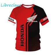 Honda Car Logo 3d Print T-shirts Men Women Fashion T-shirt Kids Hip Hop Top Tshirt Racing Team Tee M