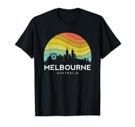 Melbourne Australia Retro Vintage Flag Outback Kangaroo Mate T-Shirt