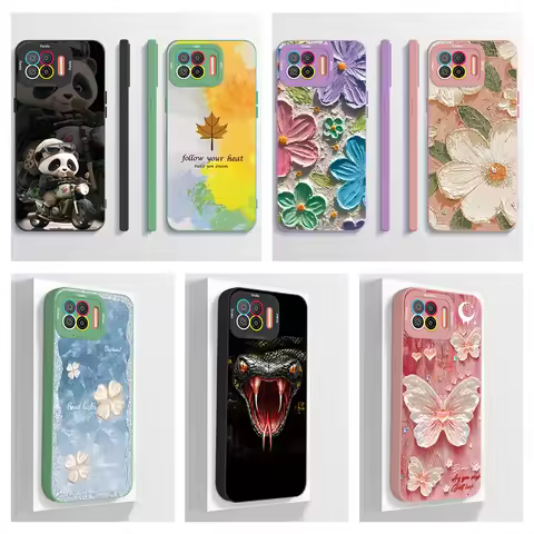 For OPPO F17 Pro Case Oppo A93 A73 4G Reno 4 lite Reno 4F Phone Case Cute Panda Liquid Silicone Full