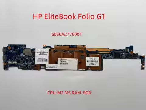 6050A2776001 Mainboard For HP EliteBook Folio G1 motherboard with M3 M5 CPU RAM-8GB