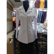 (Unf.Id) Blazer Putih Baju Hitam Putih Pns Seragam Putih Guru Seragam Putih Pns Wanita Blazer Azkia 