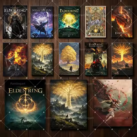 Elden Ring Classic Popular Game Art Posters Nightreign Shadow of the Erdtree Video Game Canvas Paint
