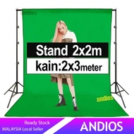 2mX3m Green Screen Backdrop Stand Kit
