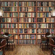 Custom Photo Wallpaper 3D Stereo Bookshelf Mural Living Room Study Library Backdrop Wall Covering 3D Home Decor