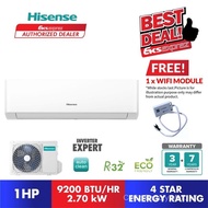 Hisense R32 Inverter 4 Star Series Auto Clean Standard Aircond (1HP/1.5HP/2HP/2.5HP)
