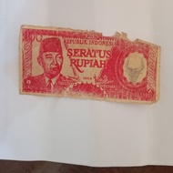 uang lama Rp 100 tahun 1954