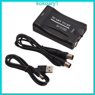 KOKO Quality Scart to RF Video  Adapter 67 25M 61 25Mhz Portable Converter