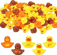100 Pcs Mini Halloween Rubber Ducks 1.57 Inch Small Rubber Ducks in Bulk Breast Cancer Rubber Ducks 