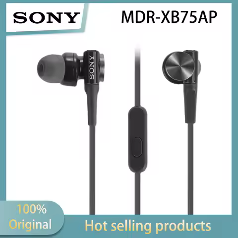 Sony high-end subwoofer MDR-XB75AP wired XB75AP in ear with microphone and remote control for mobile