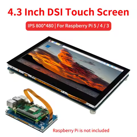 4.3 Inch DSI Touch Screen for Raspberry Pi 5 4B 3B+ 3B Capacitive Touch IPS Display 800*480 LCD Moni