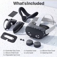 VR Accessories Kits For MetaQuest 2/Quest 3 Silicone Cover Headset Lens Cap Protection Case For Ques