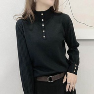 Loose Belly-Covering Sweater Long Sleeve Bottoming Shirt Womens Fashionable Sweater Bottoming Shirt 