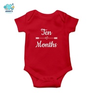 Ten Months Old Milestone monthly milestone Baby boy outfit - baby girl clothes - Baby onesies 3XRH