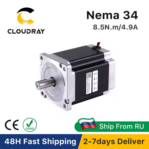 Nema 34 Stepper Motor 86mm 8.5N.m 4.9A（34CS85EK-490）4-lead Cable Stepper Motor for CNC engraving mil
