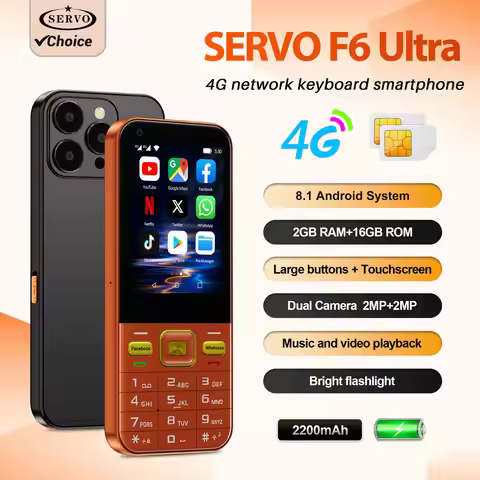 SERVO F6 Ultra 4G LTE Android Phone 2.8" Touch Screen Camera Flashlight Play Store 2GB+16GB 2200mAh 
