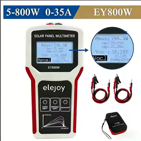 Solar Panel Tester EY800W (12-60V,0-35A)Auto/ Manual Smart MPPT Open Circuit Voltage Troubleshooting