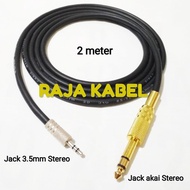 Kabel Audio Akai Stereo Gold Plate To Jack 3.5mm Male - Male 2 Meter