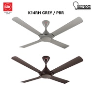 K14RH / K14PH GREY/ PBR 56" 5 BLADES METAL 5 SPEED DC CEILING FAN