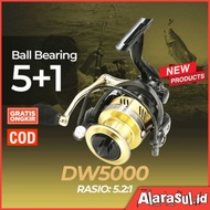 Fishing Reel 3000 5000 ELENXS Spinning Fishing Reel 5+1BB 5.2:1 - DW3000/DW5000