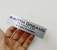 เพจโลโก้อลูมิเนียม แต่ง ฮอนด้า ซิตี้ Metal Earth Dreams Vtec Turbo Logo Badge Emblem Fit For Honda C