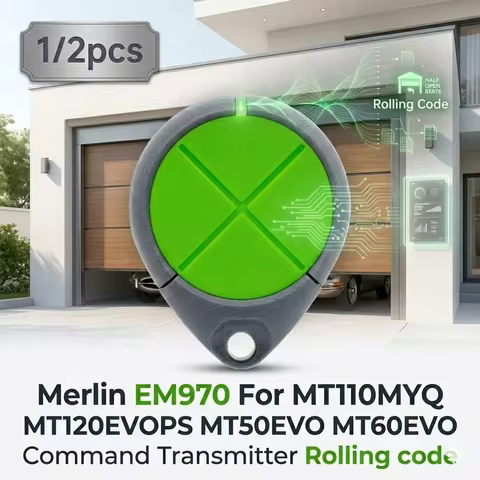 1/2PCS Merlin EM970 For MT110MYQ MT120EVOPS MT50EVO MT60EVO Command Transmitter Rolling Code 434.54 