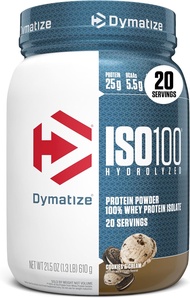 Dymatize ISO100 Hydrolyzed Protein Powder 100% Whey Isolate Protein  1.4 Lbs/20 Servings เวย์โปรตีนไ