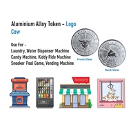 Alluminium Alloy Token (Cow)- Laundry/Dobi,Vending Machine,Water Dispenser Machine,GameArcade