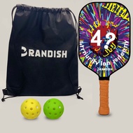 Pickleball Paddle 16mm Thickness Set with 1 Paddle, 2 Balls & Carry Bag Set Bet Paddle Pickleball Ke