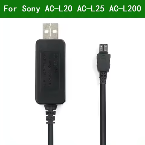 5V USB AC-L20 AC-L25 AC-L200 Power Adapter Charger Supply Cable For Sony DCR-SX15 DCR-SX20 DCR-SX21 