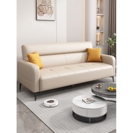 peach Fabric sofa small apartment living room modern simple rental house economical technology fabric foldable sofa