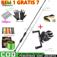 UNGU One & buy 1 get 7 & 31.65M/1.8M/2.1M/2.4M Fishing Rod Set Cheap 1 set fishing rod/ Complete str