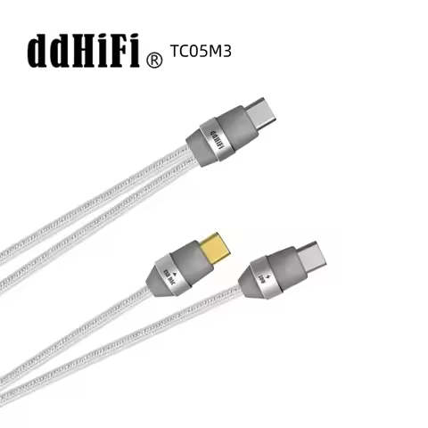 DDHiFi TC05M3 dual USB-C plug with charging OTG decoding cable, audio decoding and charging 2-in-1