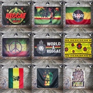 Reggae Lion Flag Banner Jamaica Rasta Music Rock Band Home Decoration Hanging Flag 4 Gromments In Co